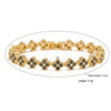 Ladies Light Luxury Copper Jewelry Set With 18K Gold Plated Four Leaf Clover Pattern And Inlaid Colored Diamond And Zirconia For Necklace And Bracelet