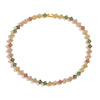 Ladies Light Luxury Copper Jewelry Set With 18K Gold Plated Four Leaf Clover Pattern And Inlaid Colored Diamond And Zirconia For Necklace And Bracelet
