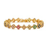Ladies Light Luxury Copper Jewelry Set With 18K Gold Plated Four Leaf Clover Pattern And Inlaid Colored Diamond And Zirconia For Necklace And Bracelet