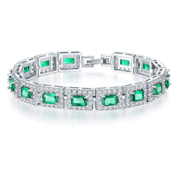 Ladies Light Luxury Geometric Rhombus Electroplated Environmental Protection Copper Bracelet Jewelry