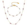 Ladies Light Luxury Seamless Freshwater Pearl 316L Stainless Steel Necklace And Bracelet Jewelry With Electroplating