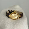 Ladies Luxury Retro Fashion Oval Dial Leather Band Metal Case Watch