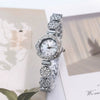 Ladies Luxury Rhinestone Alloy Wristwatch Round Dial Fashion Temperament Bracelet Watch