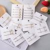 Ladies Metal Pearl Crystal Diamond Hairpin Clip With Electroplating Square And Round Shape