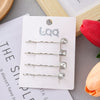 Ladies Metal Pearl Crystal Diamond Hairpin Clip With Electroplating Square And Round Shape