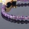 Ladies Minimalist Bracelet Natural Stone Alloy Accessories Gold Plated Amethyst Crystal Bud