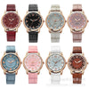 Ladies Multicolor Quartz Watch With Round Dial Alloy Case Imitation Leather Strap Leisure Style