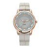 Ladies Multicolor Quartz Watch With Round Dial Alloy Case Imitation Leather Strap Leisure Style