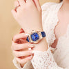 Ladies Multicolor Square Alloy Quartz Watch With Imitation Leather Strap And Stainless Steel Clasp