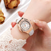 Ladies Multicolor Square Alloy Quartz Watch With Imitation Leather Strap And Stainless Steel Clasp