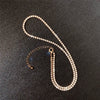 Ladies Necklace Copper Mixed Gem Inlay Geometric Rhinestone Chain