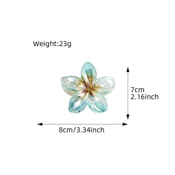 Ladies Plastic Resin Handmade Egg Flower Hairpin Hair Accessories Shark Clip