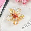 Ladies Plastic Resin Handmade Egg Flower Hairpin Hair Accessories Shark Clip