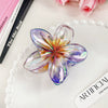 Ladies Plastic Resin Handmade Egg Flower Hairpin Hair Accessories Shark Clip