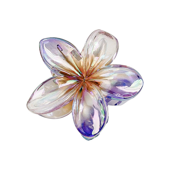 Ladies Plastic Resin Handmade Egg Flower Hairpin Hair Accessories Shark Clip
