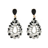 Ladies Plastic Resin Handmade Geometric Teardrop Pendant Exaggerated Leopard Temperament Earrings
