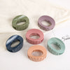 Ladies Plastic Resin Minimalist Geometric Painted Hollow Out Round Shark Clip Hairpin