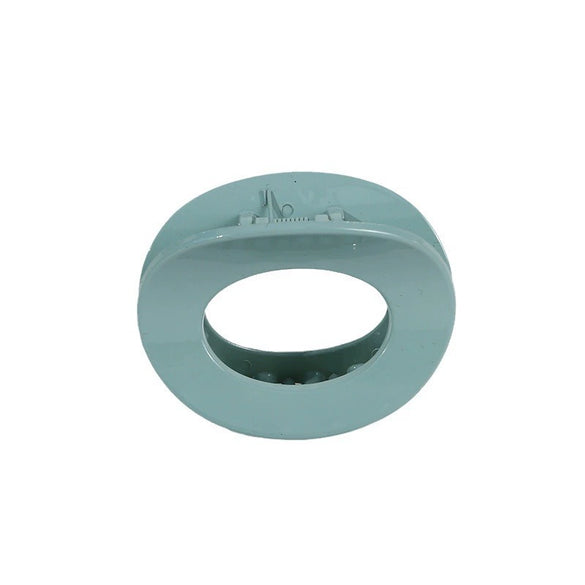 Ladies Plastic Resin Minimalist Geometric Painted Hollow Out Round Shark Clip Hairpin