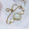 Ladies Quartz Bracelet Watch Alloy Strap And Case Diamond Pattern Fashion Style