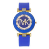 Ladies Quartz Watch Alloy Case Silicone Strap Stainless Steel Clasp Round Dial Leisure Style