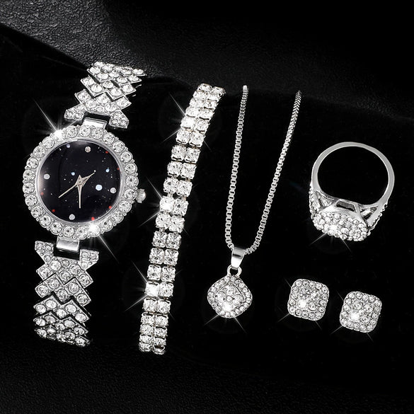 Ladies Quartz Watch Alloy Casual Round Roman Pattern