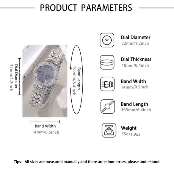 Ladies Quartz Watch Alloy Casual Round Roman Pattern