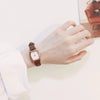 Ladies Quartz Watch Alloy Imitation Leather Square Dial Leisure Style