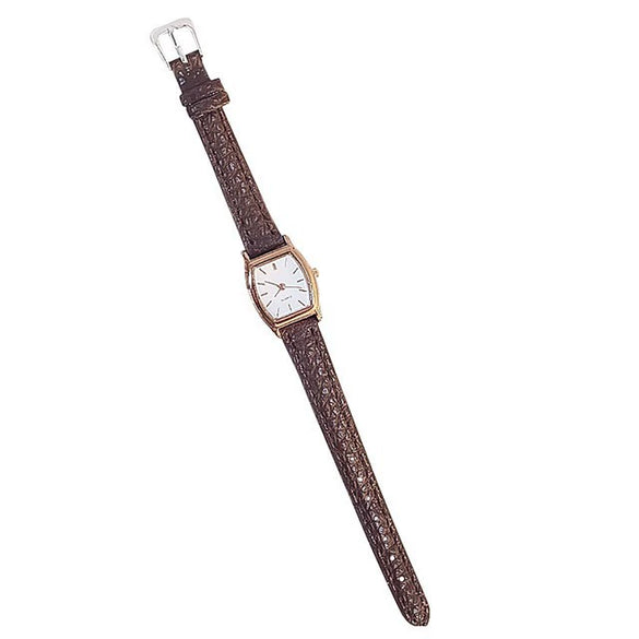 Ladies Quartz Watch Alloy Imitation Leather Square Dial Leisure Style