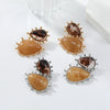 Ladies Resin Drop Shape Personality Geometric Electroplated Earrings