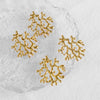 Ladies Retro Fashion Stainless Steel Coral Earrings With Electroplating Jewelry