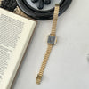 Ladies Retro Quartz Watch Alloy Case Gold Buckle Round Dial