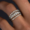 Ladies Ring Fashion Suit Jewelry Alloy Gold Plated Inlaid Zircon Geometric Style