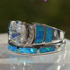 Ladies Ring Set Alloy Geometric Drop Glue Inlaid Zircon