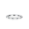 Ladies S925 Silver Moissanite Geometric Ring