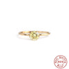 Ladies S925 Sterling Silver Geometric Diamond Engagement Ring With Classic Color And Electroplating Treatment