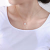 Ladies Silver 925 Sterling Microinlaid Zircon Oval Geometric Clavicle Chain Necklace With Diamond Treatment