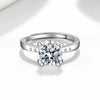 Ladies Simple Ushaped Bull Ring S925 Sterling Silver Geometric Electroplated