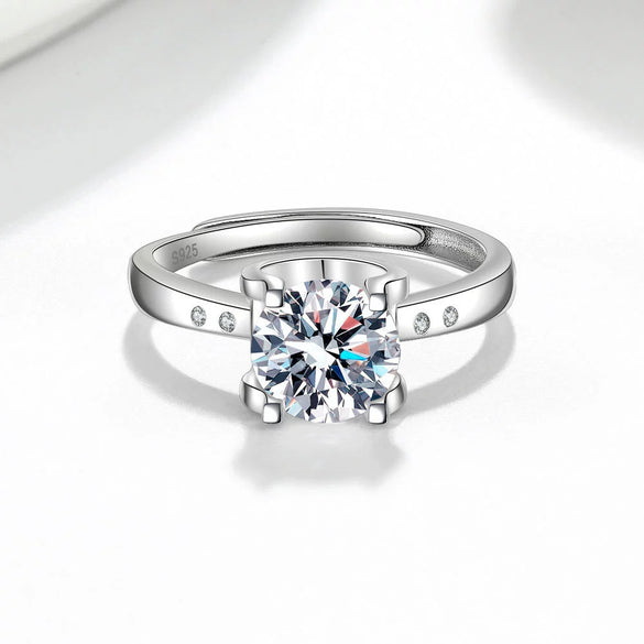 Ladies Simple Ushaped Bull Ring S925 Sterling Silver Geometric Electroplated
