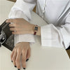 Ladies Small Wine Barrel Retro Quartz Waterproof Watch Alloy Case Ordinary Glass Mirror Leisure Style