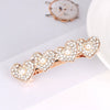 Ladies Spring Hair Clip Alloy Electroplated Crystal Pearl Bow Hair Accessory