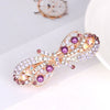 Ladies Spring Hair Clip Alloy Electroplated Crystal Pearl Bow Hair Accessory