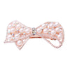 Ladies Spring Hair Clip Alloy Electroplated Crystal Pearl Bow Hair Accessory