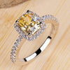 Ladies Square Full Diamond Multi Color Diamond Fashion Creative Luxury Copper Jewelry