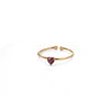 Ladies Stacked Zircon Heart Ring December Series Stainless Steel Geometric Electroplated