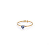 Ladies Stacked Zircon Heart Ring December Series Stainless Steel Geometric Electroplated