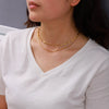 Ladies Stainless Steel And Titanium Steel Geometric Twisted Chain Necklace With Electroplating