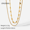 Ladies Stainless Steel And Titanium Steel Geometric Twisted Chain Necklace With Electroplating