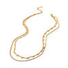 Ladies Stainless Steel And Titanium Steel Geometric Twisted Chain Necklace With Electroplating