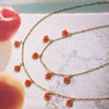 Ladies Stainless Steel And Titanium Steel Pendant Necklace And Bracelet With Crystal Flower Design And Electroplating