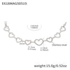 Ladies 316L Stainless Steel Bracelet With Geometric Pattern Electroplating 5A Zircon And Love Circle Stitching Light Luxury Style